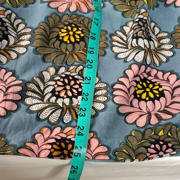 🌸 LOFT Floral V-Neck Blouse Women's Small Blue Pink Green Boho Wide Sleeve 🌸 - Picture 15 of 17